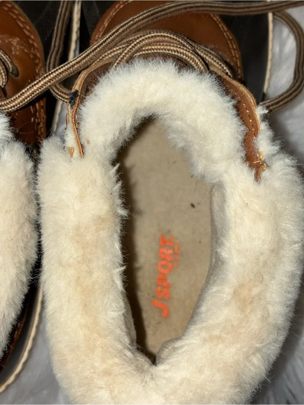 JSport by Jambu Women's Mary Rain Winter Duck Boots soft faux fur trim Sz 8
